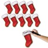 Beistle 10-Pack Mini Christmas Stocking Cutouts, 7-1/2-Inch