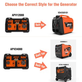 AIVOLT 240V 50-Amp Parallel Kit for Enclosed Frame Inverter Generators, ANSI/PGMA G300-2018 Standard Parallel Link with L5-30R and 14-50R Outlet