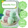 LUNARM 3 * 100g Chenille Yarn, Yarn for Crocheting Knitting