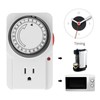 Mechanical Outlet Timer 24 Hours Cycle 3 Prong 2 Modes