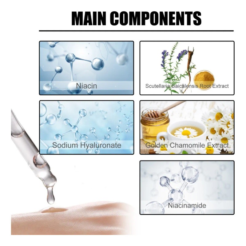 Niacina Suero Facial Desvanece Marcas De Acné Hidratación