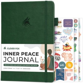 Clever Fox Inner Peace Journal – Guided Stress & Anxiety Relief Journal with Prompts – Healing & Self-Discovery Notebook for Women & Men (Forest Green)
