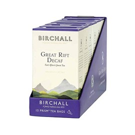 Birchall Great Rift Decaf Blend Tea - A Classic Tea with a Decaffeinated Twist & Distinctive Flavor, A Refreshing & Flavorsome Cup of Tea for Tea Lovers, 6 Boxes of 15 Plant-Based Prism Tea Bags