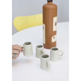 Kikkerland – Taza tazas (4 unidades), color blanco