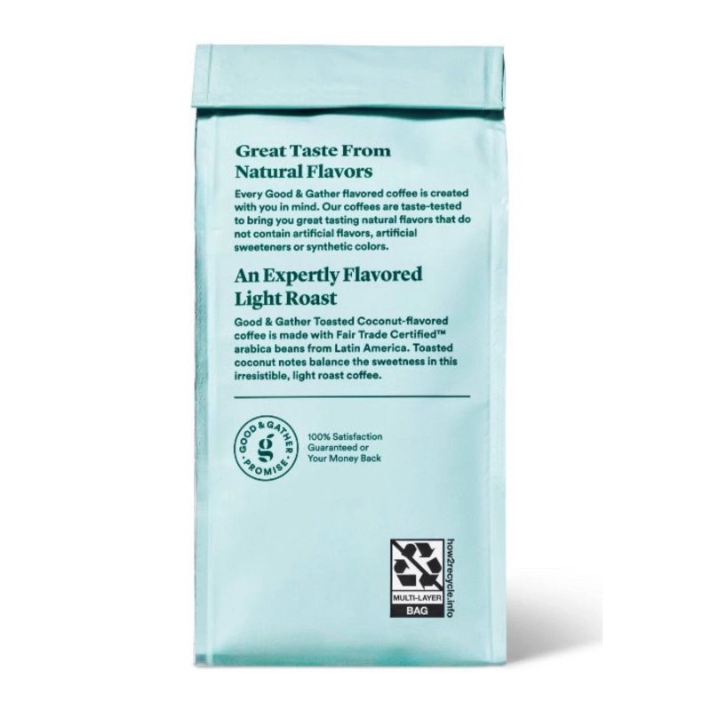 GOOD & GATHER TOASTED COCONUT GROUND COFFEE 12-OZ BAG