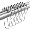 Titanker Shower Curtain Hooks Rings, Rust-Resistant Metal Shower Curtain Hooks