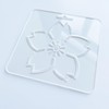 Clear Acrylic Sashiko Stencil, 12 x 12 cm, Traditional Flower