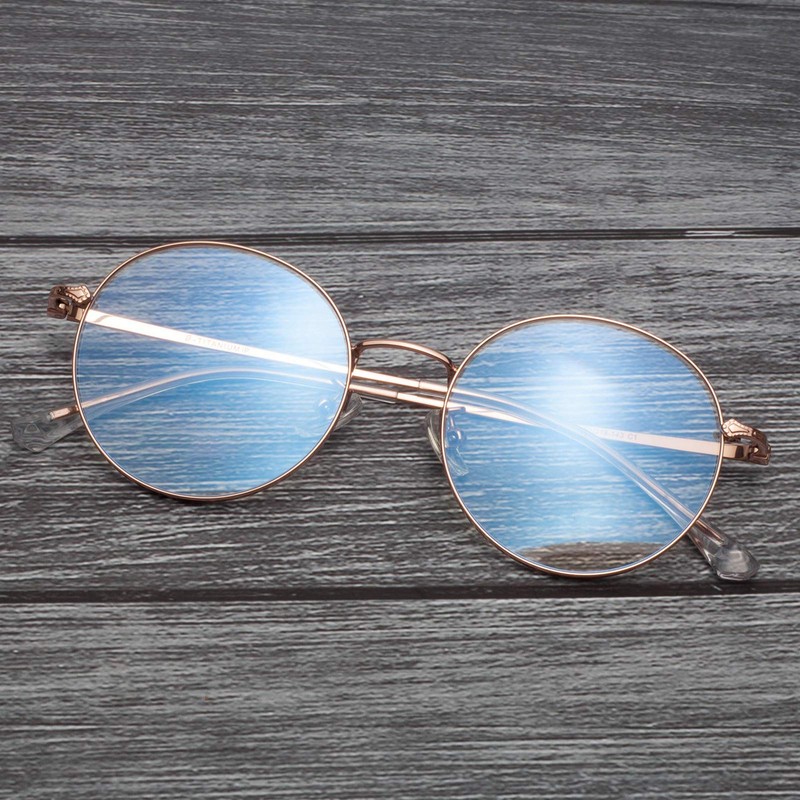 [LianSan] 老眼鏡 軽い ブルーライトカット チタン合金 ケース付き メンズ レディース ゴールド 度数+1.50