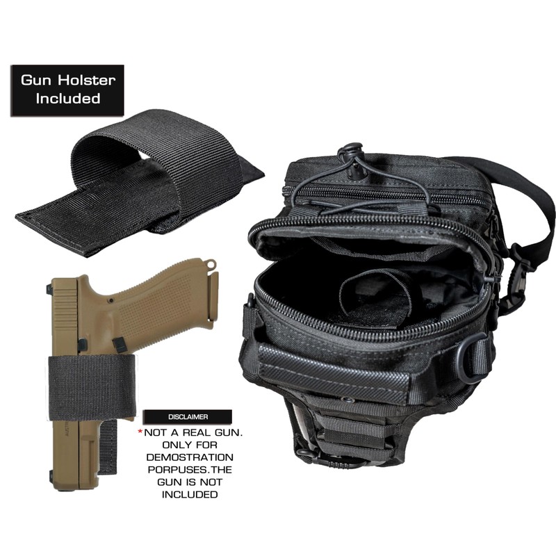Spartan Tactical ARC MKII EDC Sling Bag, Shoulder Bag, Gun