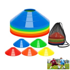 20 Pcs Agility Field Cones,Soccer Markers Disc with Net Bag Pro Disc Cones Sport Disc Cones for Training Football Low Profile Field Markers Kids and Adults