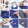 Grommet Tool Kit with 605 Pieces, 1/2 Inch Eyelets and