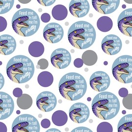 GRAPHICS & MORE Velociraptor Feed Me and Tell Me I'm Pretty Dinosaur Funny Gift Wrap Wrapping Paper Roll
