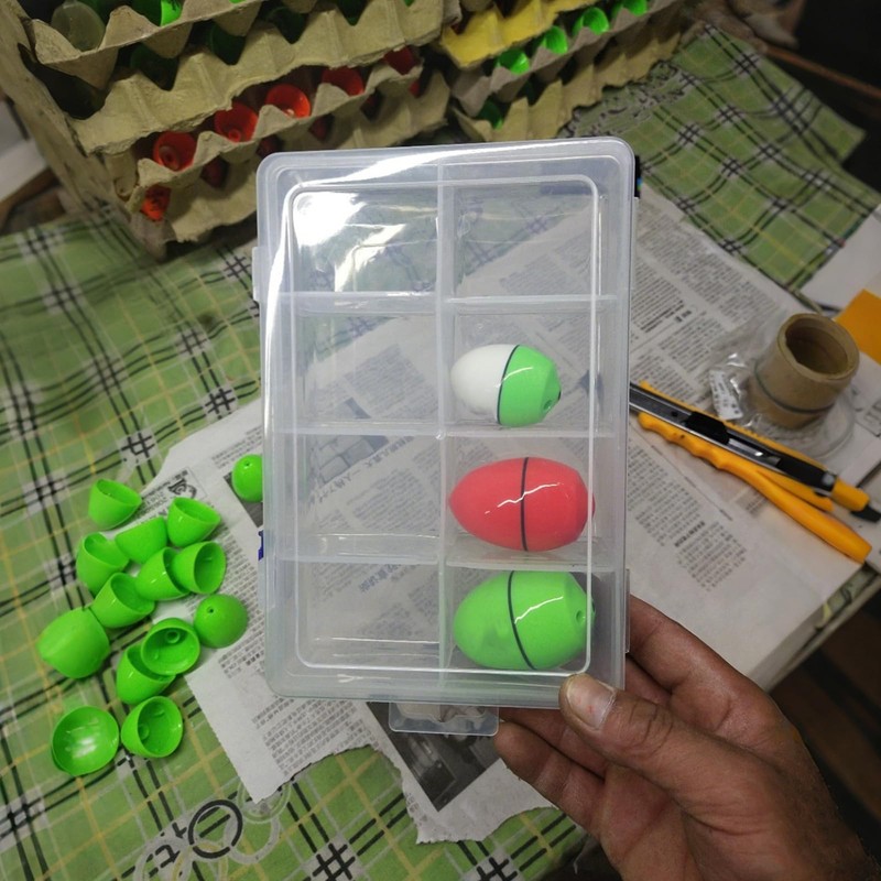 MANCHAP 8PCS 8 Grids Clear Bead Storage Box, Adjustable Plastic