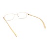 SA106 Classic Metal Rim and Arm Narrow Rectangle Reading Glasses