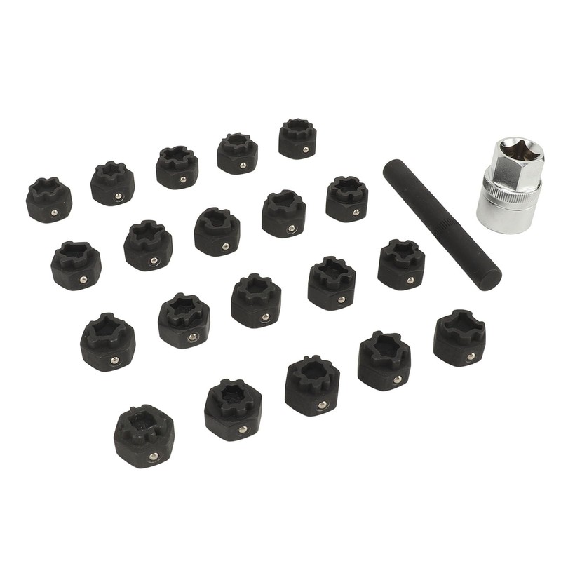 22pcs Wheel Lock Removal Kit with 20 Different Sockets, Locking