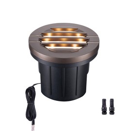 Varmtalys Landscape Well Lights, LED Low Voltage Ground Lights Outdoor, 12V IP67 Waterproof, Anti-Glare Wired Aluminum ORB for Driveway Walkway Path Tree 6W 350LM