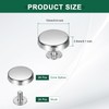 sourcing map 24 Pcs Flat Head Button Stud 15mm Screw