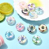 DanLingJewelry 12Pcs 3D Bumpy Donut Acrylic Focal Beads Imitation Doughnut