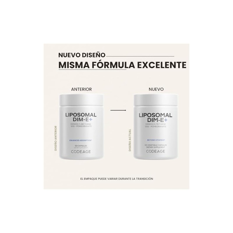 Codeage Suplemento Liposomal Dim: Suministro De 4 Meses De Vitaminas