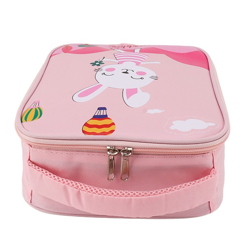 Insulated Lunch Holder Rabbit Pattern Portable Lightweight Handheld Oxford Cloth