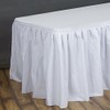 21 feet x 29-Inch White Polyester Banquet Table Skirt Linens