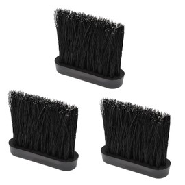 MEISH 3 Pieces Oblong Hearth Brush Replacement Spare Hearth Brush Fire Place Brush Head Refill for Companion Sets Wooden Stock for Home