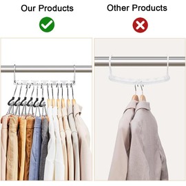 10 Pack Space Saving Hanger, BetterJonny Metal Magic Clothes Hangers Stainless Steel Hangers Wardrobe Storage Organize Space Saver for Heavy Clothes, Shirt, Pants