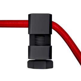 QuirkLz 1 x Surface-Mounted Cable Holder Ceiling Pins for Textile Cables, Cable Attachment Monkey Swing Ceiling Mount - with Screws and Dowels for Monkey Swing Lamp DIY Project