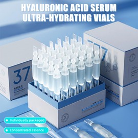 Hydrating Hyaluronic Acid, Anti-Aging Hyaluronic Acid Serum for Face, Collagen Face Moisturiser for Dry and Dull Skin, Single-Use Vials Skincare Face Serum, Reduce Spots (30pcs)