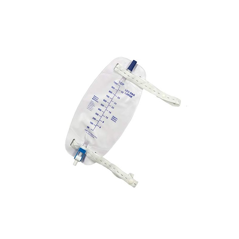 Easy-Tap Leg Bag Urinary Drainage Bag with Cloth Straps, Anti-Reflux