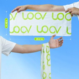 Cooling Body Wipes, 10''x25'' Huge Cooling Towels, 3s Ice Sensation Wipes for Hot Weather, Camping, Gym, Yoga, Marathon, Oversized and Extra-Thick, Individually Wrapped, 6 Count