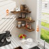 Homode Corner Floating Shelves, Corner Shelves Wall Mounted with Cord