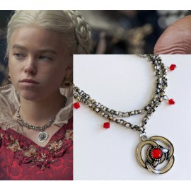 House of the Dragon Necklaces Princess Rhaenyra Targaryen Red Stone Necklace