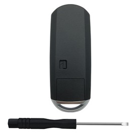 Replacement Keyless Entry Remote Key Fob Shell Cover for Mazda 3 CX-3 CX-5 WAZSKE13D01 662F-SKE13D01 Car Key Fob Csae Black (3 Button)