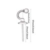 4 PCS Curtain Tie Backs Hooks, Ball End Curtain Holdbacks