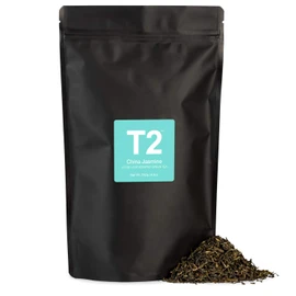 T2 Tea China Jasmine Loose Leaf Green Tea in Resealable Foil Refill 250 g, 1 x 250 g