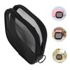 DECHOUS Portable Mesh Makeup Bag with Zipper Toiletry Organizer for