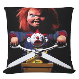 The Beach Stop Chucky Horror Movie Scary Quote Scatter Cushion Cover | Unique Home Decor Inspo Gift Idea | 45x45cm 18x18” | Chucky Doll