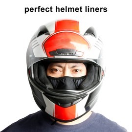 Ausla Summer Balaclava Face Mask Cooling Liner Neck Gaiter Breathable Face Covering Motorcycle Cycling Sun UPF50+ (with a Glasses Hole) Black