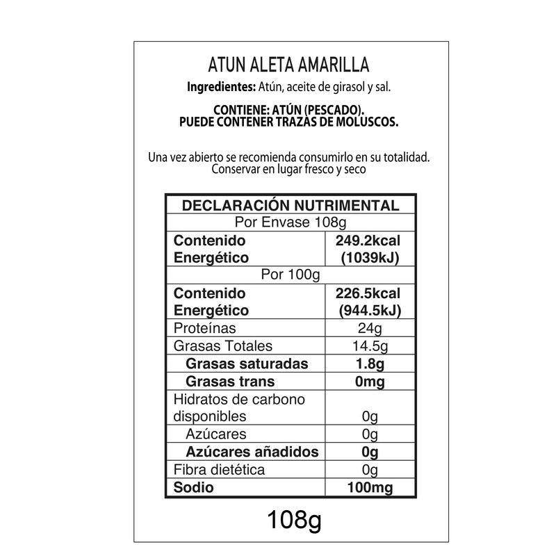 Antiqua Atún Aleta Amarilla - 108 g
