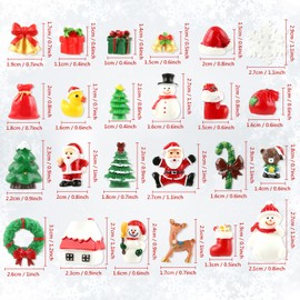 Naler 24 x Christmas Figures, Christmas Decoration, Small Figures, Christmas Tree Decoration, Christmas for Advent Calendar