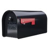 Gibraltar Mailboxes Tuff Body Large Capacity Galvanized Steel Black, Post-Mount