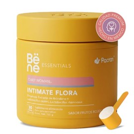 Probiticos Suplemento para Mujeres 135g - Intimate Flora Lactobacillus, D-Manosa, Arndano Pacran con Zinc - Polvo Sabor Frutos Rojos Lnea Essentials  