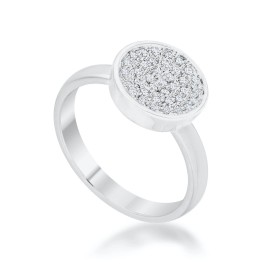 Unbranded Krystal 0.2ct CZ Rhodium Pave Circle Ring - 7