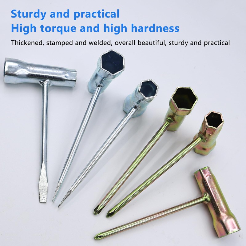 BEELUKY Pack of 6 Chainsaw Wrenches, T Spanner 13 mm