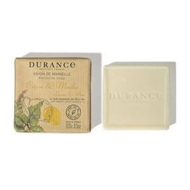 Durance Solid Marseille Soap With Organic Lemon Essential Oil 100g – Enriched With Olive Oil & Red Rice Extract – Paraben-Free Solid Soap For All Skin Types