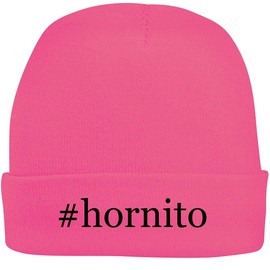 Shirt Me Up #Hornito - A Nice Hashtag Beanie Cap, Pink, OSFA