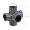 sourcing map 5-Way Elbow PVC Pipe Fitting Furniture Grade 32mm