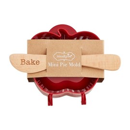 Mud Pie Apple Pie Mold Set Kitchen Accessories, RED