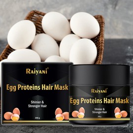 Raiyani Egg Proteins Hair Mask for Shinier - Stronger hair Repair Hair Mask with Protein and Dry , Damaged Hair (200)g